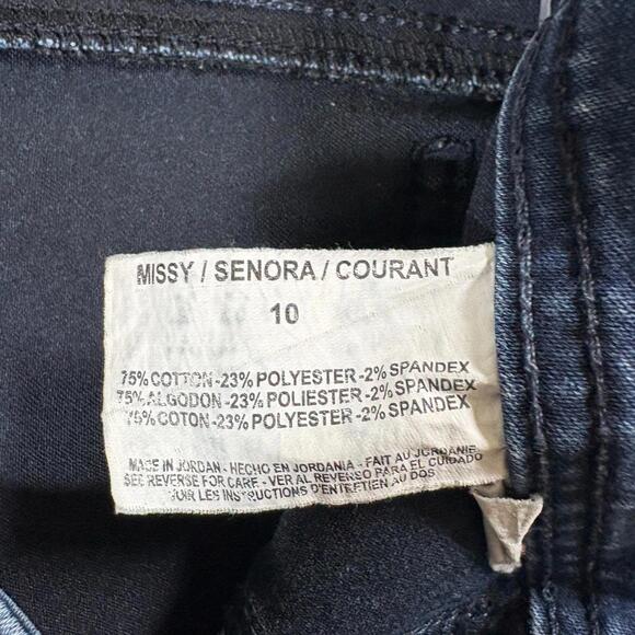 Straight Leg Stretch Jeans Gloria Vanderbilt Tag 10 Fits Like 30 X 28 Dark Wash - Picture 5 of 8